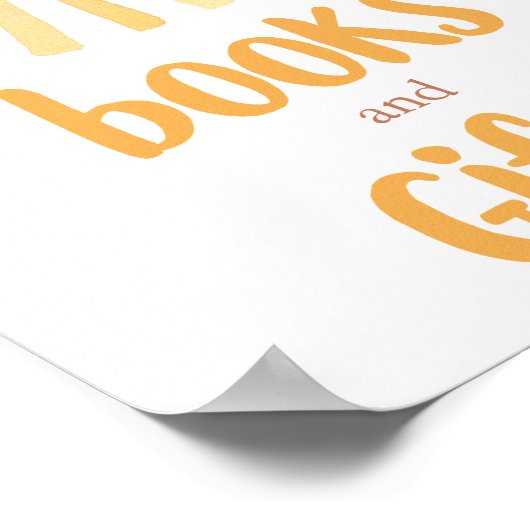 Bücher und Geschenke boho leuchtend bunt Sonnensch Poster (Ecke)