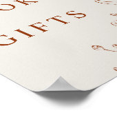 Bücher und Geschenke Botanische Babydusche Poster (Ecke)