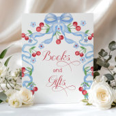 Bücher und Geschenke Cherry auf Top Blue Bow Poster