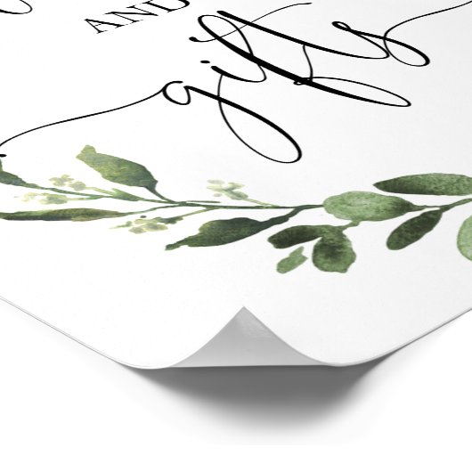 Bücher und Geschenke fallen Kürbis Babyduschzeiche Poster (Ecke)