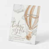 Bücher und Geschenke für Babydusche Sockelschild (Vorderseite)