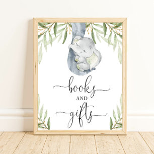 Bücher und Geschenke Grünpflanzen Elefant Babydusc Poster