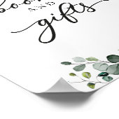 Bücher und Geschenke Grünzeug Baby Shower Schild (Ecke)