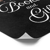 Bücher und Geschenke Halloween Babydusche Zeichen Poster (Ecke)