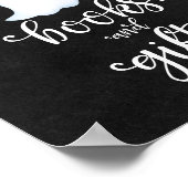 Bücher und Geschenke Halloween Babydusche Zeichen Poster (Ecke)