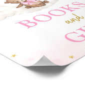 Bücher und Geschenke Moon Teddy Bären Pink Gold Ba Poster (Ecke)
