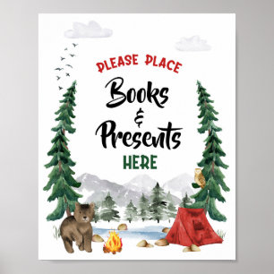 Bücher- und Geschenke-Party-Schild Poster