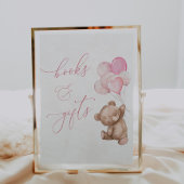 Bücher und Geschenke Pink Teddy Bear Babydusche Ze Poster
