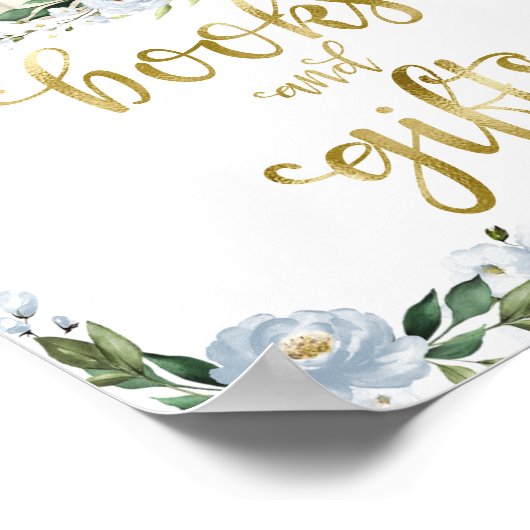 Bücher und Geschenke Pumpkin Floral Baby Duschzeic Poster (Ecke)