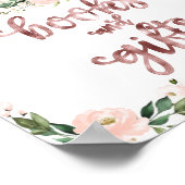 Bücher und Geschenke Pumpkin Floral Baby Duschzeic Poster (Ecke)