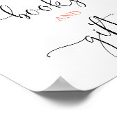 Bücher und Geschenke signieren rosa goldfarbene el Poster (Ecke)