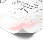 "Bücher und Geschenke" Zeichen, Rosa blaue Gendero Poster (Ecke)