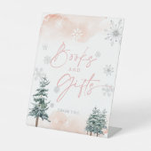 Bücher und Geschenke-Zeichen, Winterwunderland Sockelschild (Vorderseite)