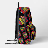 Bücher und große Ziele - Spaß zurück in die Schule Bedruckter Rucksack (Links)