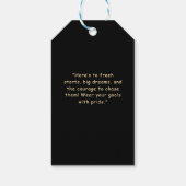 Bücher und große Ziele - Spaß zurück in die Schule Geschenkanhänger (Rückseite)