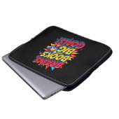 Bücher und große Ziele - Spaß zurück in die Schule Laptopschutzhülle (Vorne Knopf)