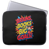 Bücher und große Ziele - Spaß zurück in die Schule Laptopschutzhülle (Vorderseite)