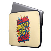 Bücher und große Ziele - Spaß zurück in die Schule Laptopschutzhülle (Vorderseite Links)