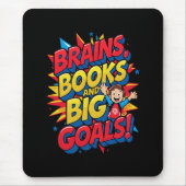 Bücher und große Ziele - Spaß zurück in die Schule Mousepad (Vorne)