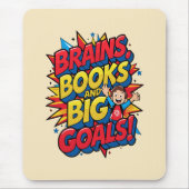 Bücher und große Ziele - Spaß zurück in die Schule Mousepad (Vorne)