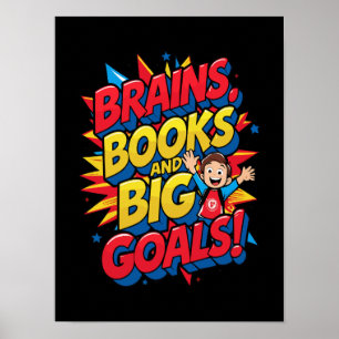 Bücher und große Ziele - Spaß zurück in die Schule Poster