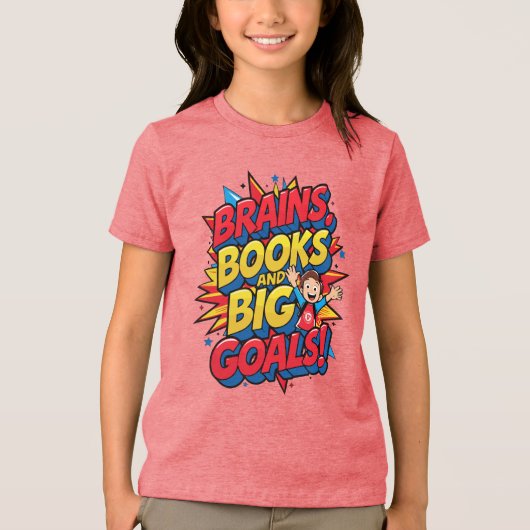 Bücher und große Ziele - Spaß zurück in die Schule Tri-Blend Shirt (Vorderseite)