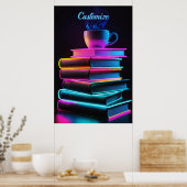 Bücher und Kaffee 2 Poster (Küche)