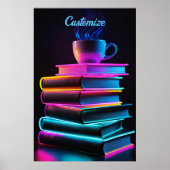 Bücher und Kaffee 2 Poster (Vorne)