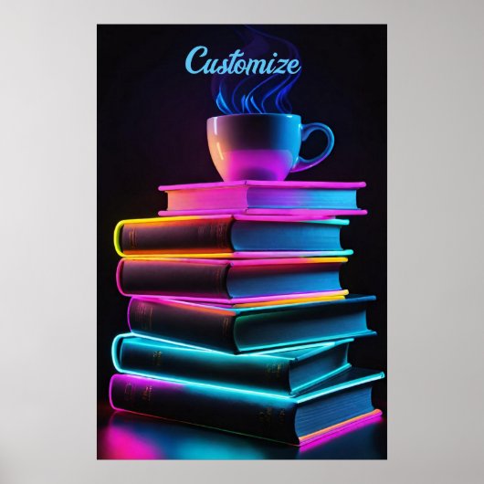 Bücher und Kaffee 2 Poster (Vorne)