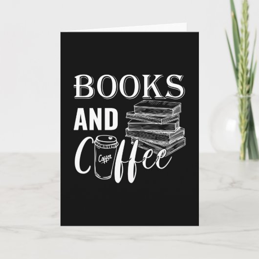 Bücher und Kaffee Alle Bücher lieben Geschenke Karte (Vorderseite)