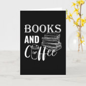 Bücher und Kaffee Alle Bücher lieben Geschenke Karte (Gelbe Blume)