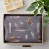 Bücher und Kaffee - Buchen Sie Lover Collage Seidenpapier (Geschenk)