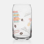 Bücher und Kaffee Dosenglas (Vorderseite)
