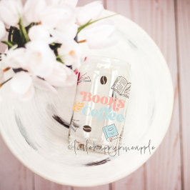 Bücher und Kaffee Dosenglas