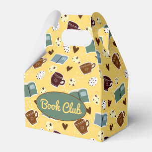 Bücher und Kaffee Favor Box Geschenkschachtel