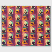 Bücher und Kaffee Geschenkpapier (Flach)