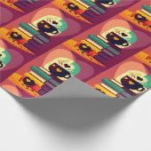 Bücher und Kaffee Geschenkpapier (Ecke)