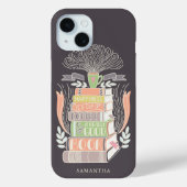 Bücher und Kaffee in Pastellfarben Case-Mate iPhone Hülle (Rückseite)