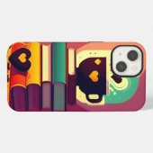 Bücher und Kaffee iPhone Hülle (Rückseite (Horizontal))