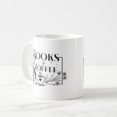 Bücher und Kaffee Kaffeetasse (Vorderseite Links)