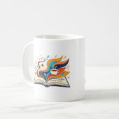 Bücher und Kaffee Kaffeetasse (Vorderseite Links)