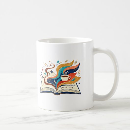 Bücher und Kaffee Kaffeetasse (Rechts)