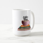 Bücher und Kaffee Kaffeetasse (VorderseiteRechts)