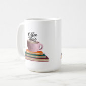 Bücher und Kaffee Kaffeetasse (Vorderseite Links)