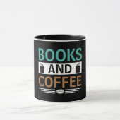 Bücher und Kaffee-Lover-Geschenk Tasse (Zentrum)