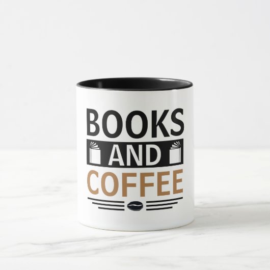 Bücher und Kaffee-Lover-Geschenke Tasse (Zentrum)
