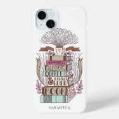 Bücher und Kaffee Lover Personalisiert Case-Mate iPhone Hülle (Rückseite)