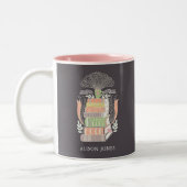 Bücher und Kaffee Lover Personalisiert Zweifarbige Tasse (Links)