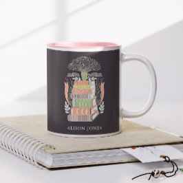 Bücher und Kaffee Lover Personalisiert Zweifarbige Tasse