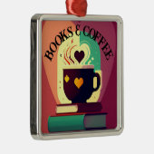 Bücher und Kaffee Ornament Aus Metall (Rechts)